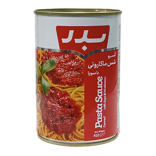 کنسرو سس ماکارونی با سویا بدر 410 گرم 
