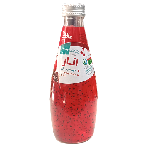 نوشیدنی تخم شربتی انار عالی تک 300 سی سی