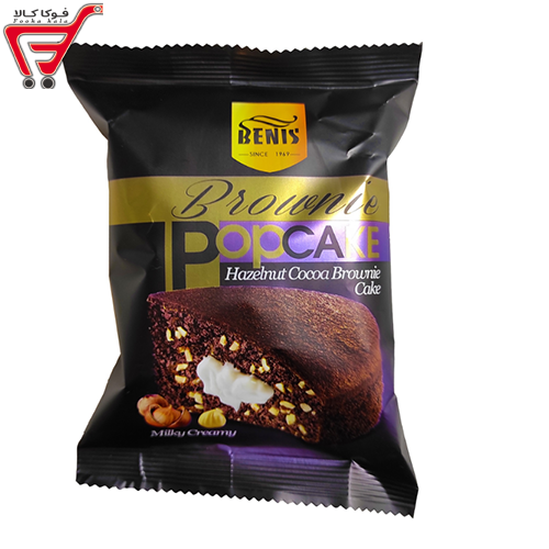 کاپ کیک براونی فندقی بامغز وانیلی بنیس 80 گرم
