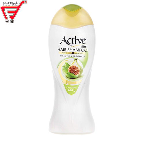 شامپو عصاره انجیروچای سبز موهای چرب اکتیو 400 گرم 
