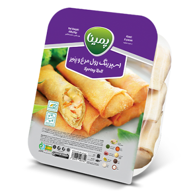 اسپرینگ رول مرغ و پنیر پمینا 480 گرم