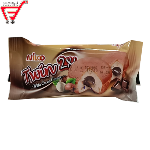 کیک دو قلو با مغزی کرم کاکائو نیلو 55 گرم 