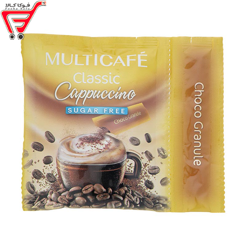 کاپوچینو کلاسیک بدون شکر مولتی کافه 15گرم