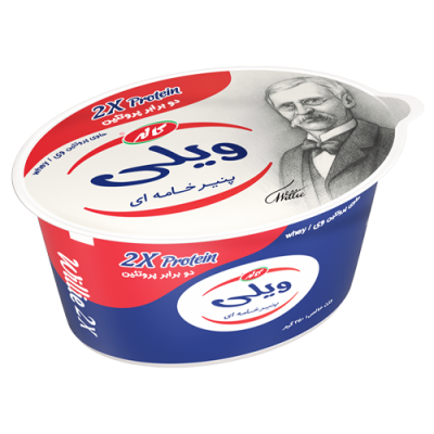 پنیر خامه ای ویلی دوبرابر پروتئین کاله 350 گرم 