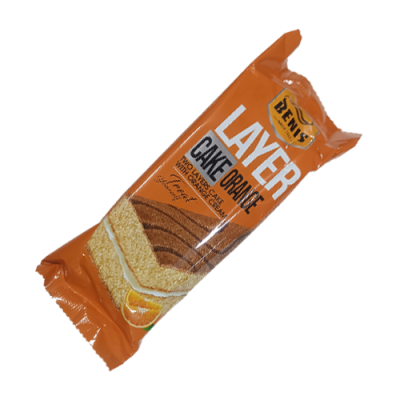 کیک دولایه پرتقالی بنیس 50 گرم