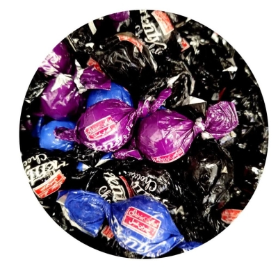 شکلات کاکائویی دو سر پیچ توپی ( شیرین عسل ) 