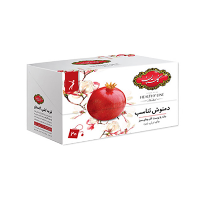 دمنوش تناسب(  دانه یا پوست انار .چای سبز ) گلستان 20 عددی